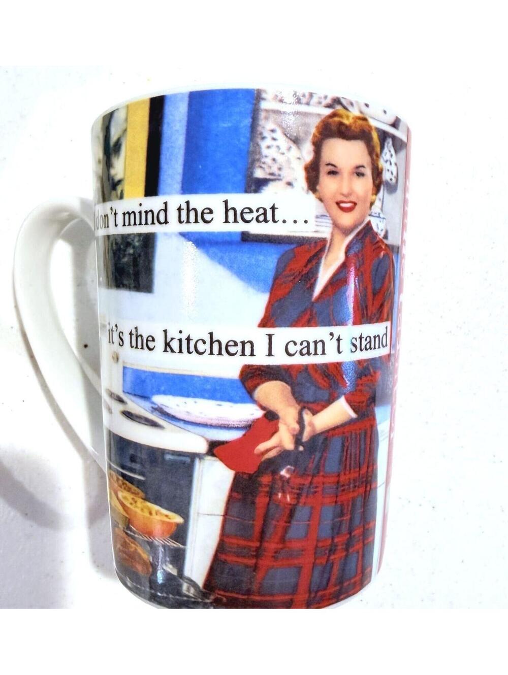 Vintage Anne Taintor I Don't Mind the Heat Funny Kitchen Mug